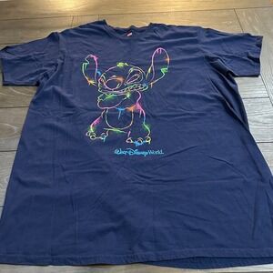 Disney Parks Walt Disney World Stitch Experiment 626 Neon T-shirt Adult 2XL